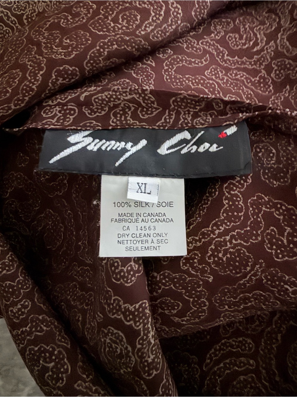 Brown Paisley Button-Up Top and Skirt Set - Picture 4 of 4